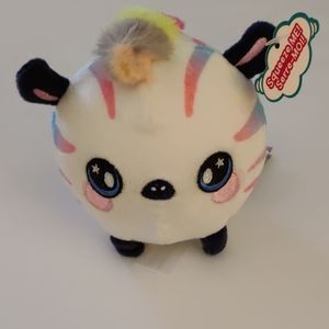 QUEEZAMALS Series 2 "Zachry Zebra" 3.5in